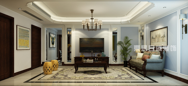 新古典主义风格-客厅装饰设计-东易日盛