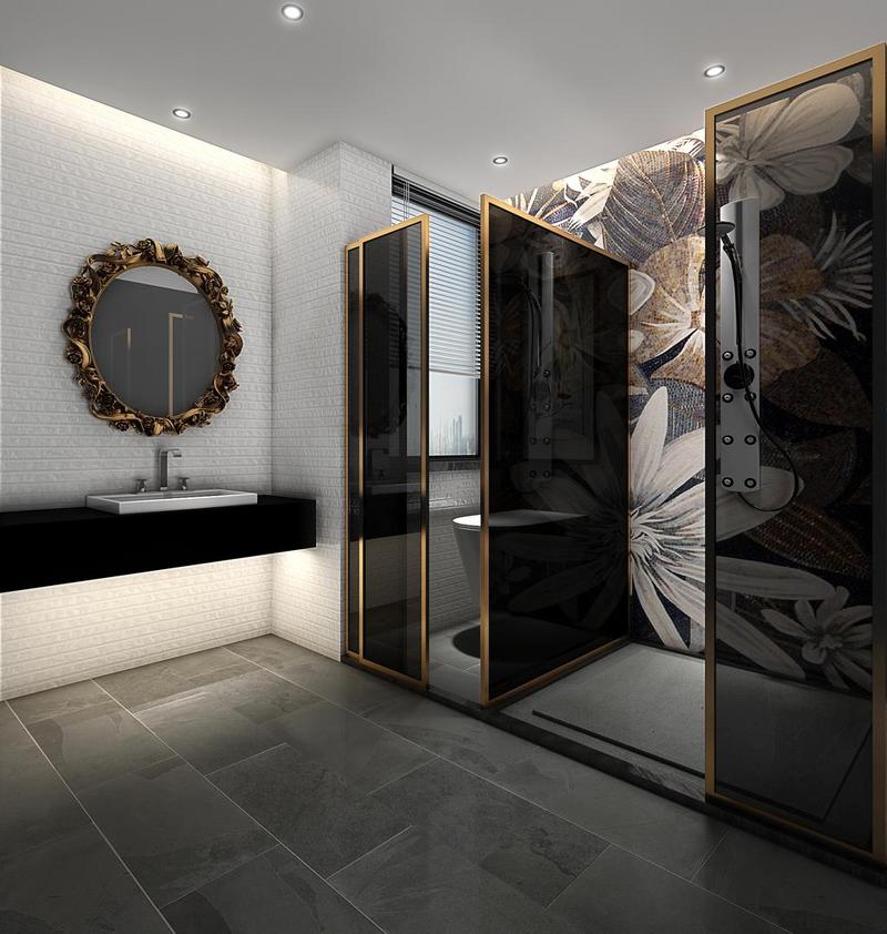 新古典风格-东易日盛傅川设计案例:洗手间装修效果图