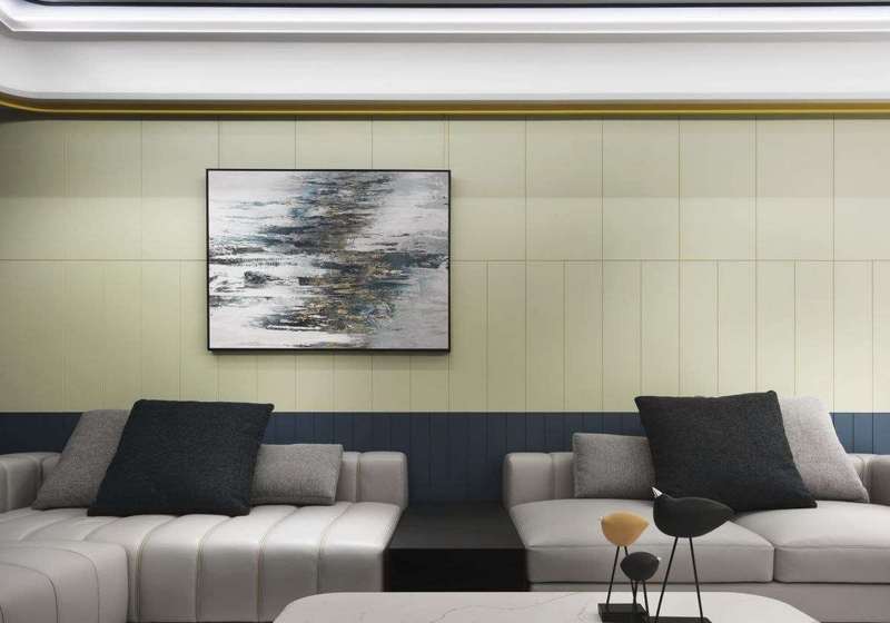 新古典风格设计，融入双色墙元素，让居室清新明亮