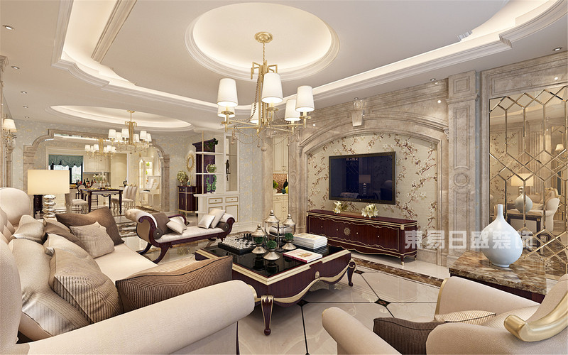 豪华欧式古典客厅装修效果图