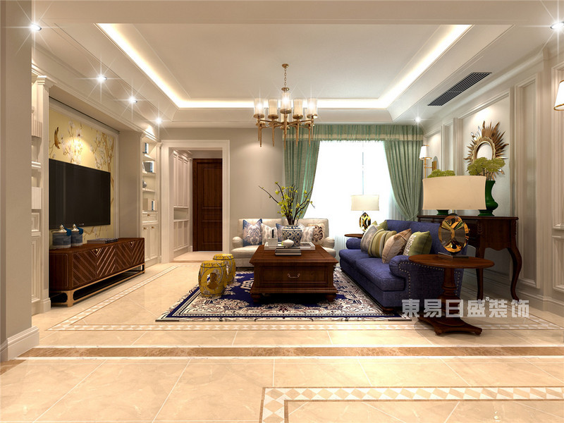 美式风格设计说明，解析140平四居室美式风格室内设计