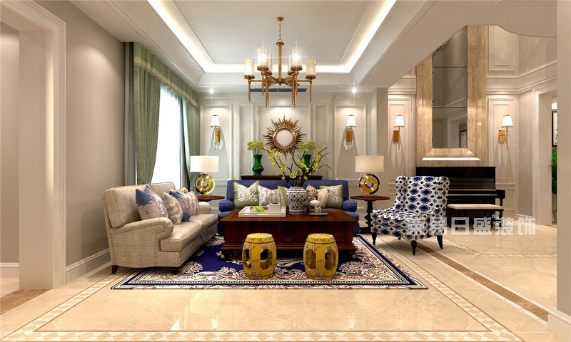 美式风格设计说明，解析140平四居室美式风格室内设计