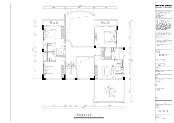 海逸豪庭745㎡别墅二楼平面布置图