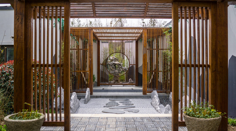 日式禅意庭院设计效果图