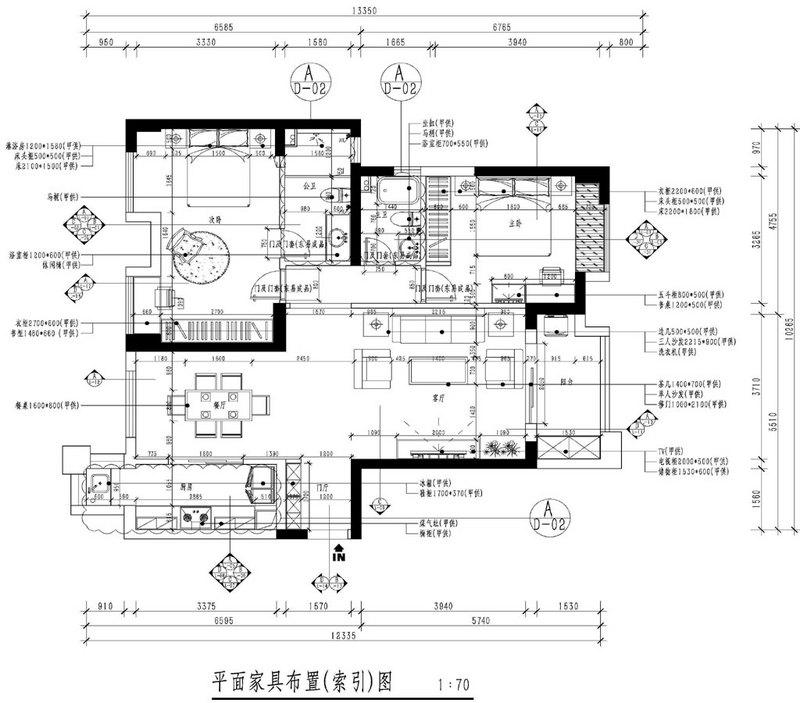 融侨城-现代简约风格-125平米-两室两厅一厨一卫
