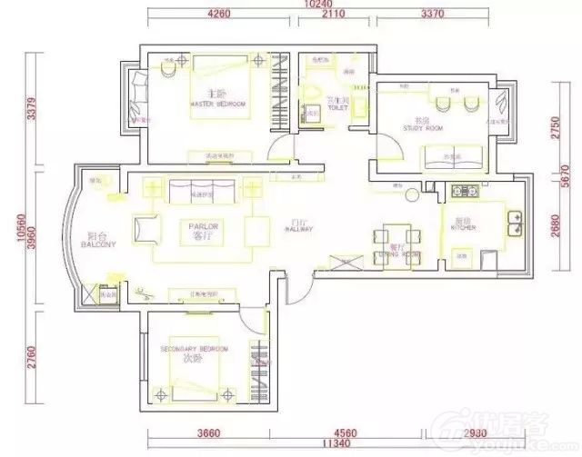 上海老房裝修：老房換新 110m2三房的美好明天