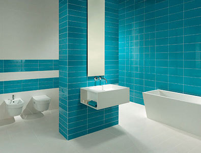贴砖有新意，彩色瓷砖令浴室妙趣横生