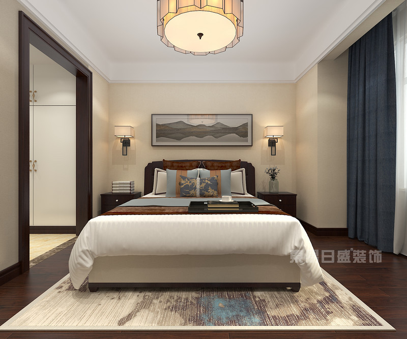 新中式-卧室装修效果图