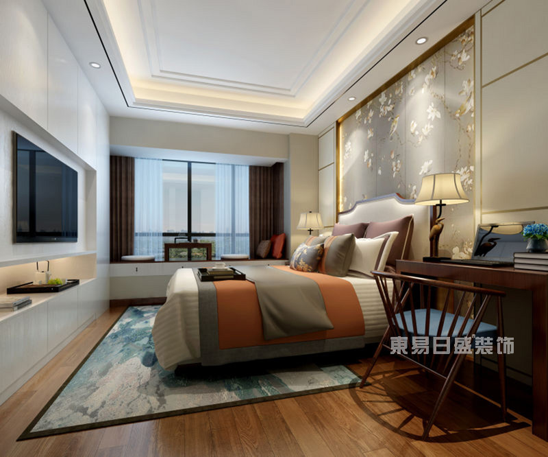新中式风格卧室装修效果图_东易日盛装饰设计