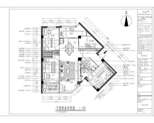 98㎡广州老房平面局部图