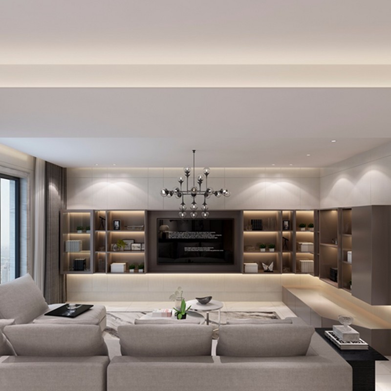 180平米的公寓采用现代简约装修风格设计实例