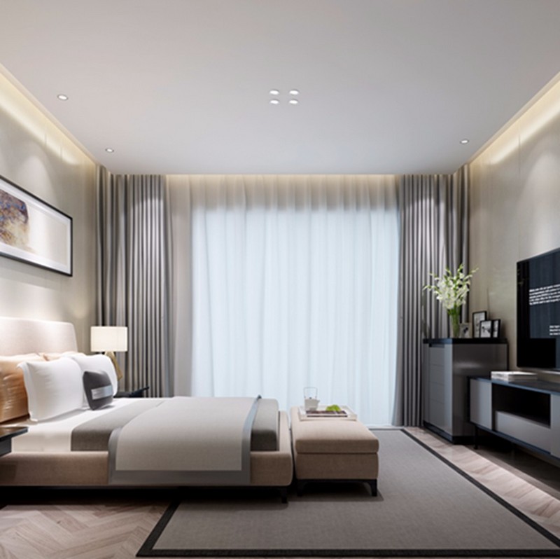 180平米的公寓采用现代简约装修风格设计实例