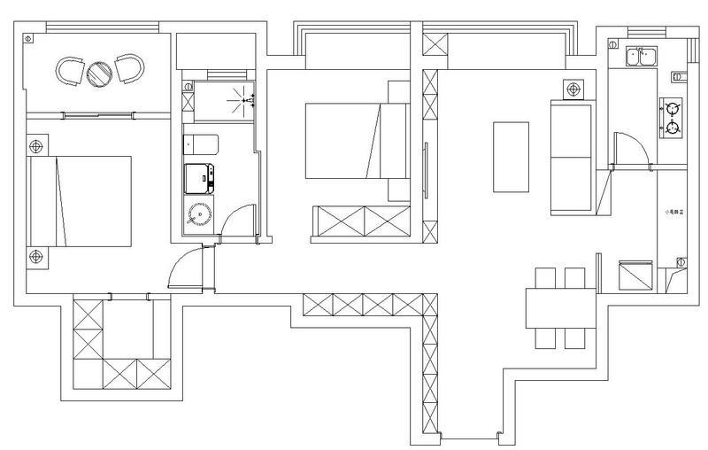 两室两厅装修效果图_户型设计
