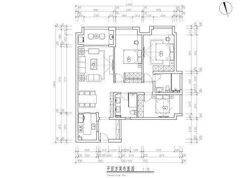 顺德125㎡房屋装修户型图