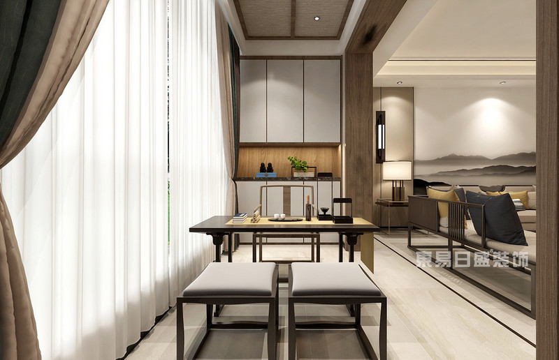 新中式风格装修如何才能打造出一个雅致的茶室空间？