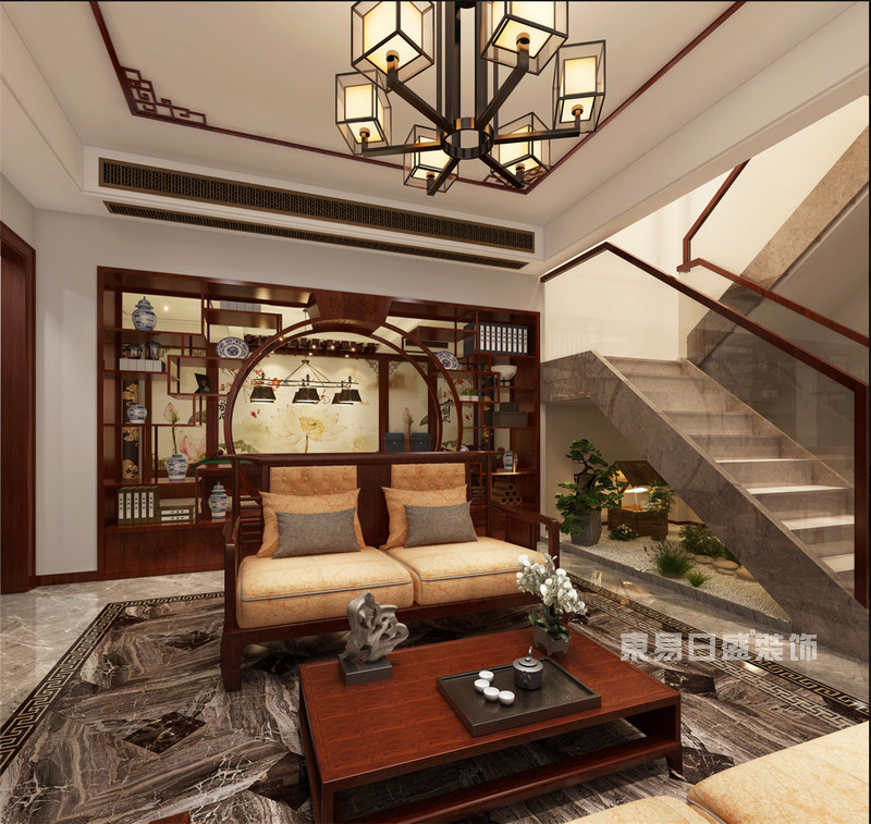 新中式风格别墅装修效果图和样板房体现文化内涵