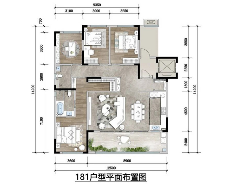 成都融创国宾雅集户型图分析样板间效果图装修方案规划