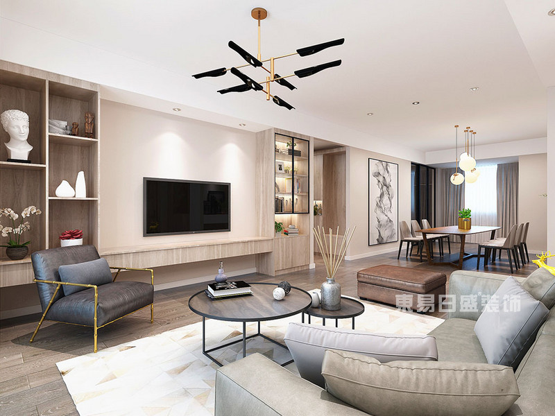 杭州155平三室两厅装修设计图，营造清新舒适的居家生活