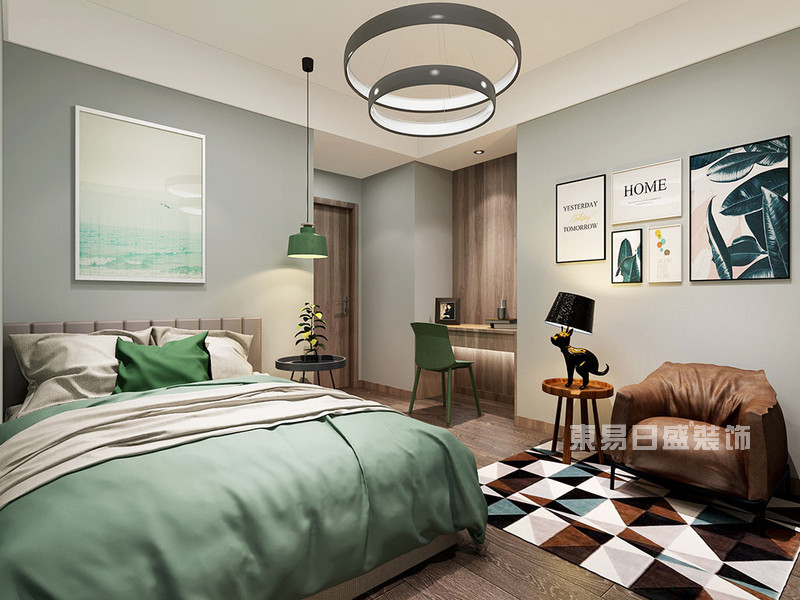 杭州155平三室两厅装修设计图，营造清新舒适的居家生活