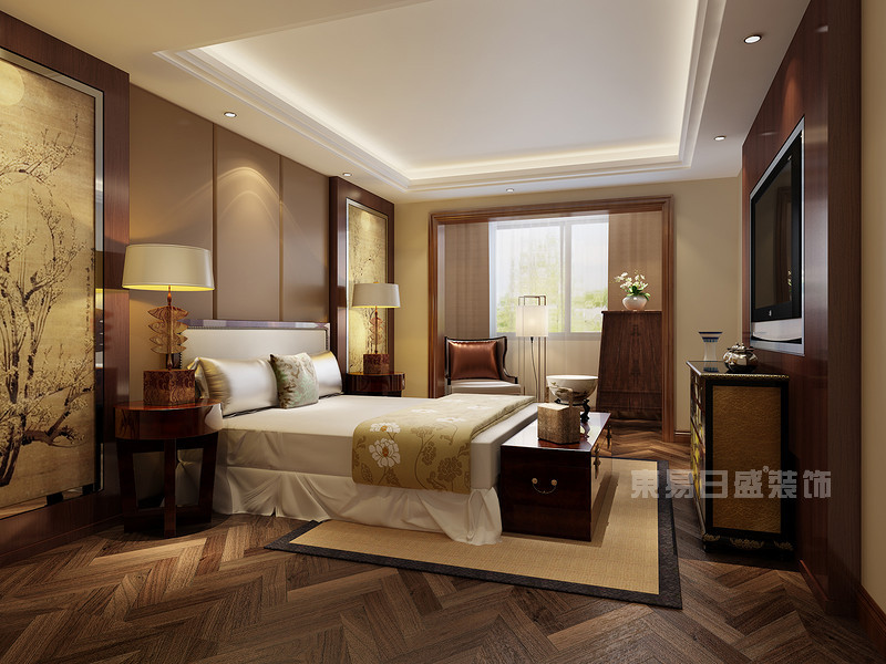 中式风格装修效果图-卧室