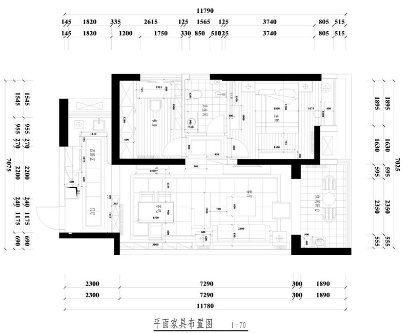 纯水岸东湖华侨城-新中式风格-93平米-两室一厅
