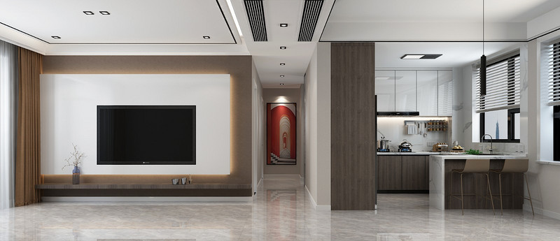 127三室二厅装修图，现代风格设计案例