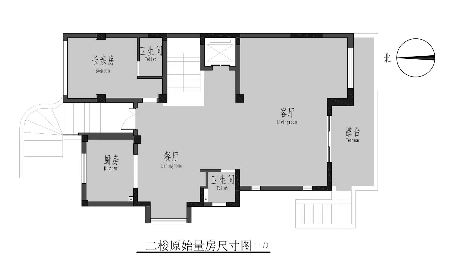 375平三居室户型图