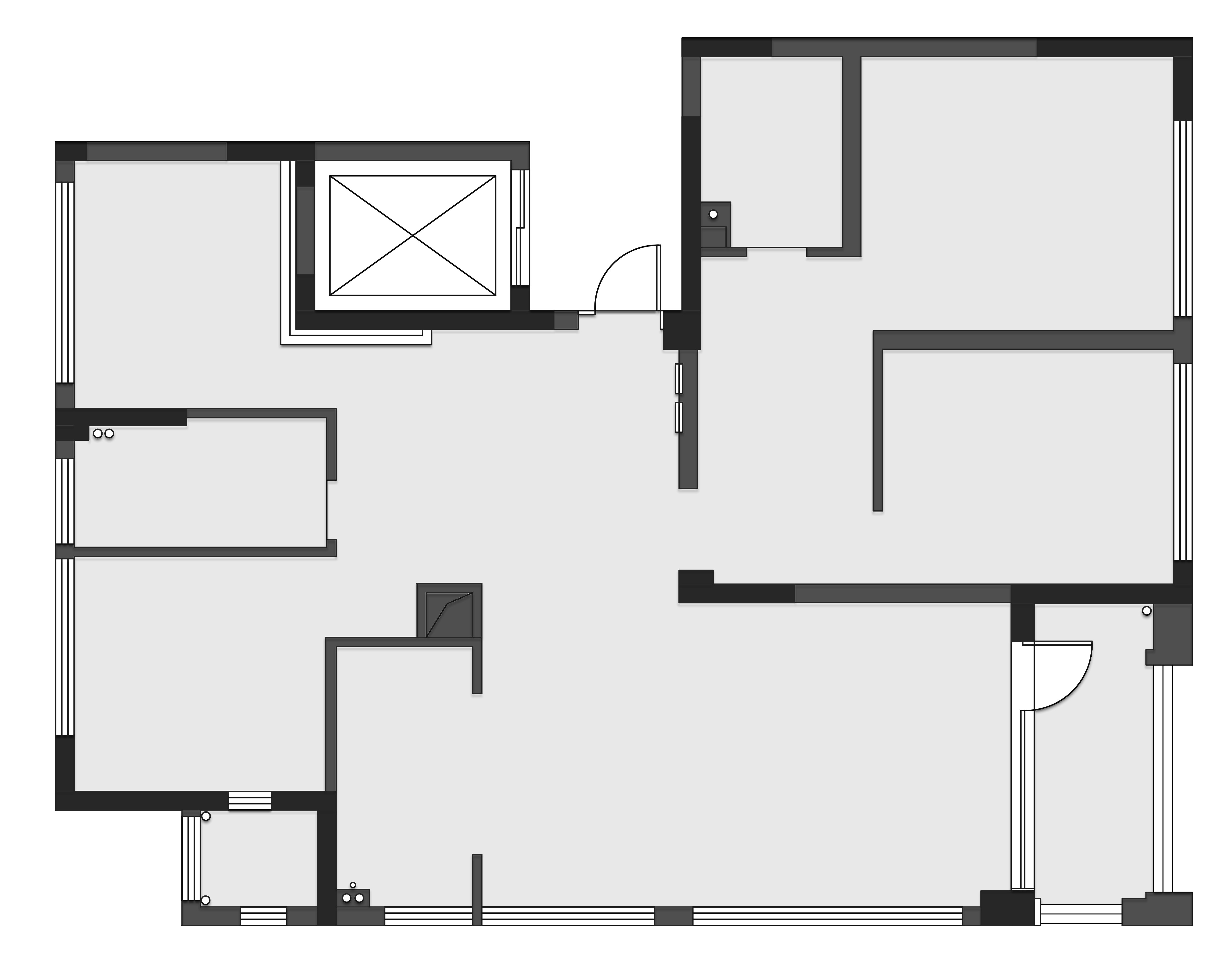 122平二居室户型图