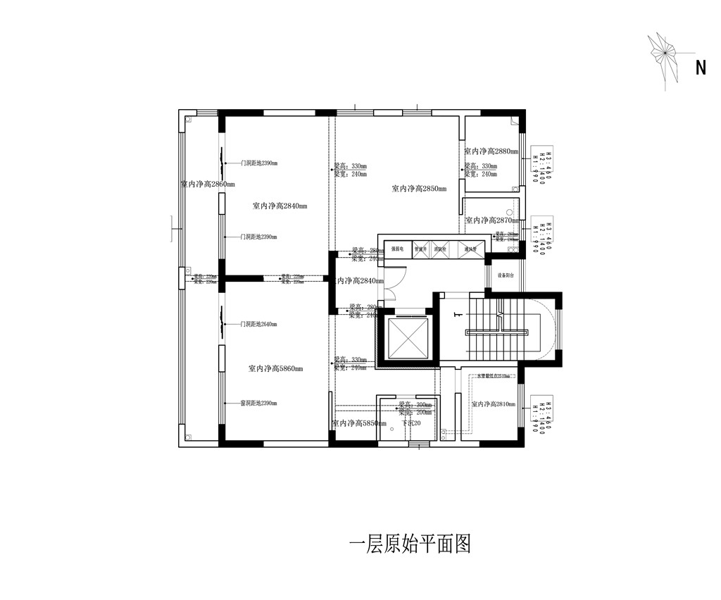 191平四居室户型图