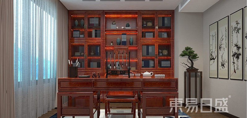 新中式家装效果图赏析，恰到好处的儒雅