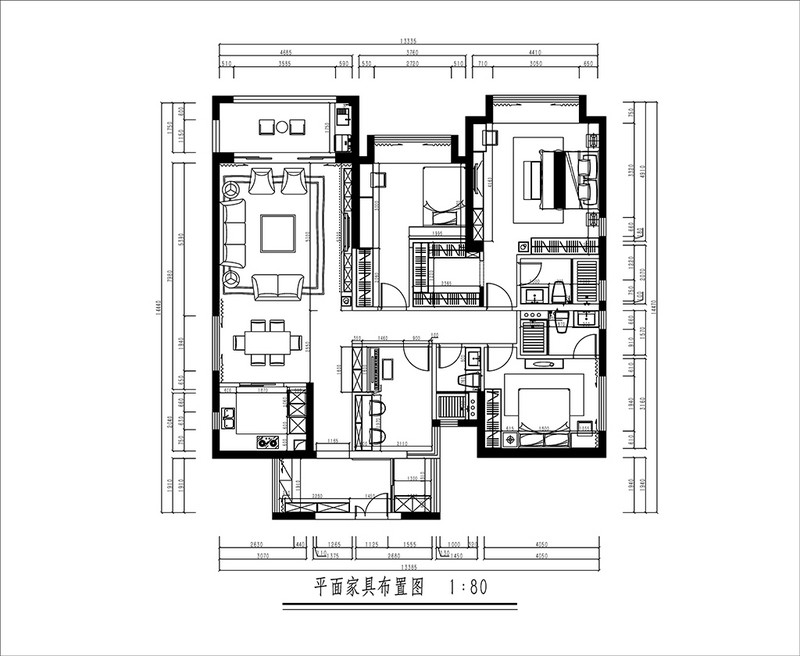 万科皇马郦宫189㎡四居室户型解析 现代简约装修案例