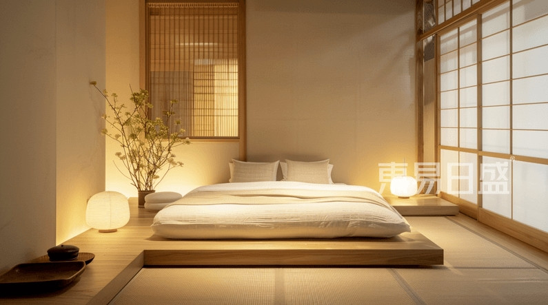 日式风卧室效果图