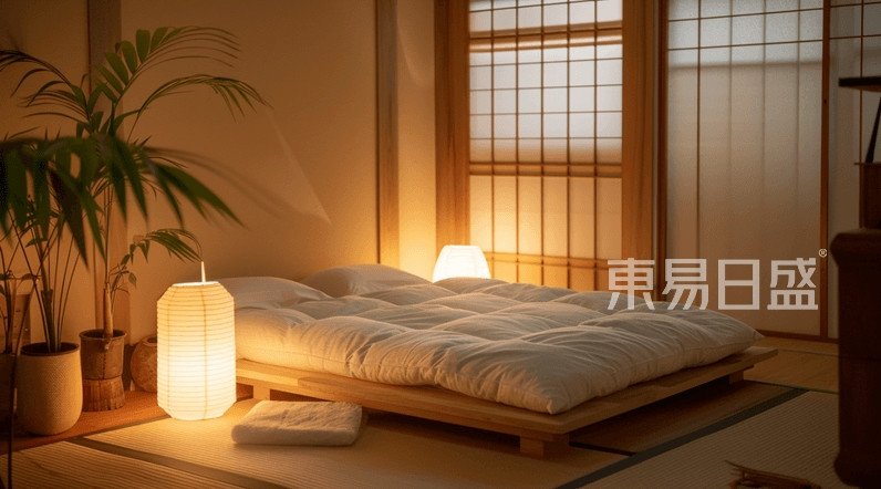 日式风卧室效果图