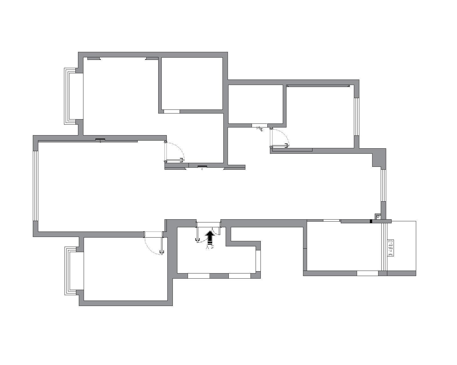 194平三居室户型图