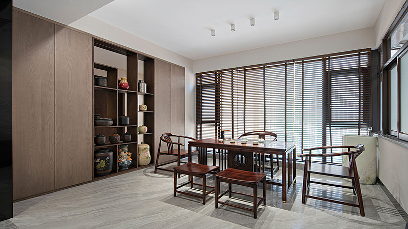 家庭新中式茶室怎么装修呢？