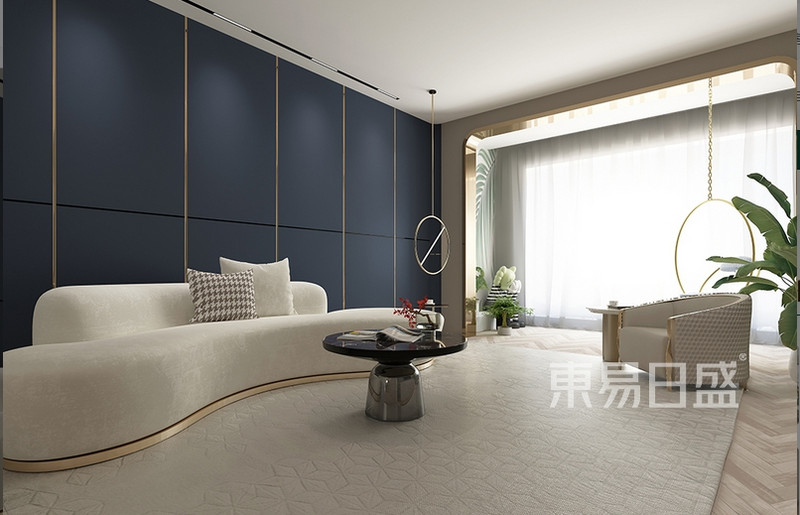 北京現代簡約裝修三居室戶型案例效果圖