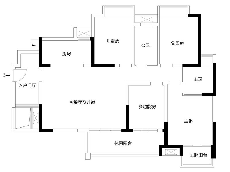 110平三居现代风格丨北欧知识城装修案例