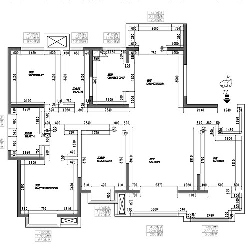 中铁·新城-180平米四室两厅装修实景图-新中式案例装修设计理念