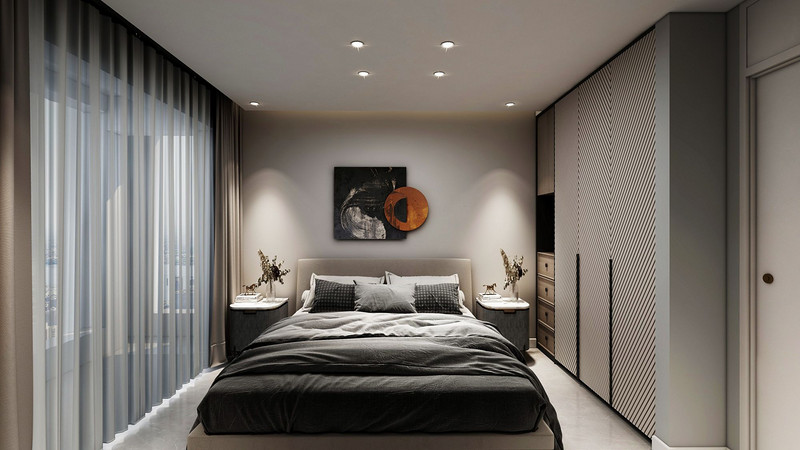 90平现代装修风格——卧室