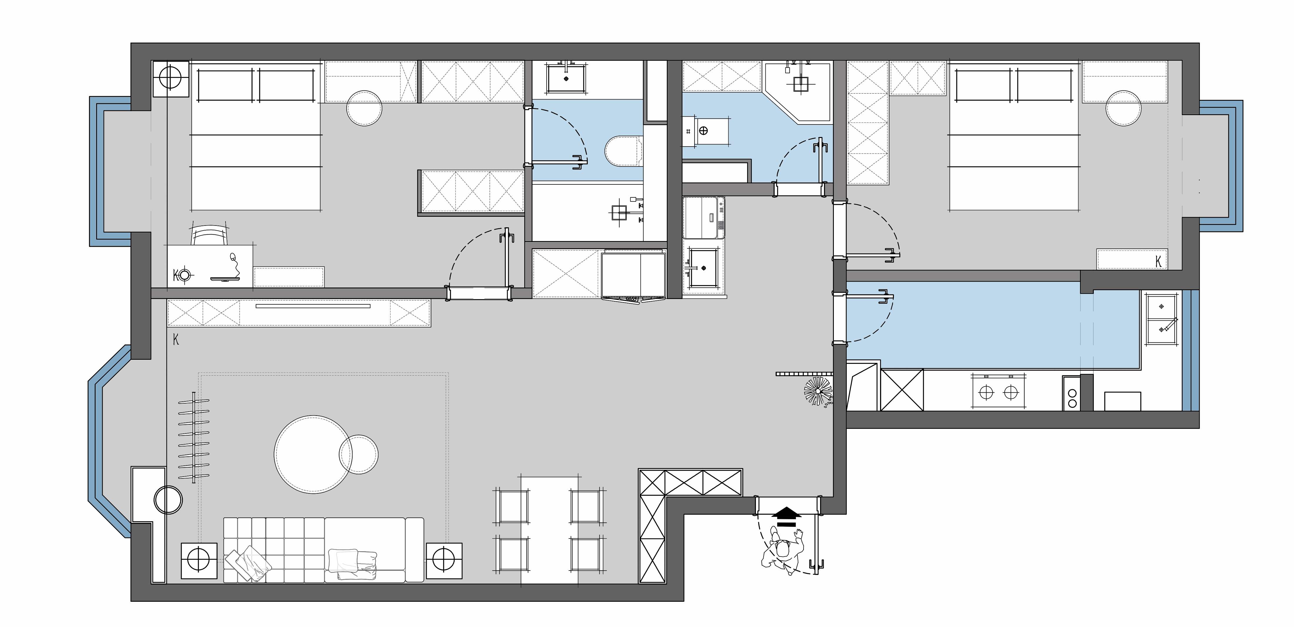 130平二居室户型图