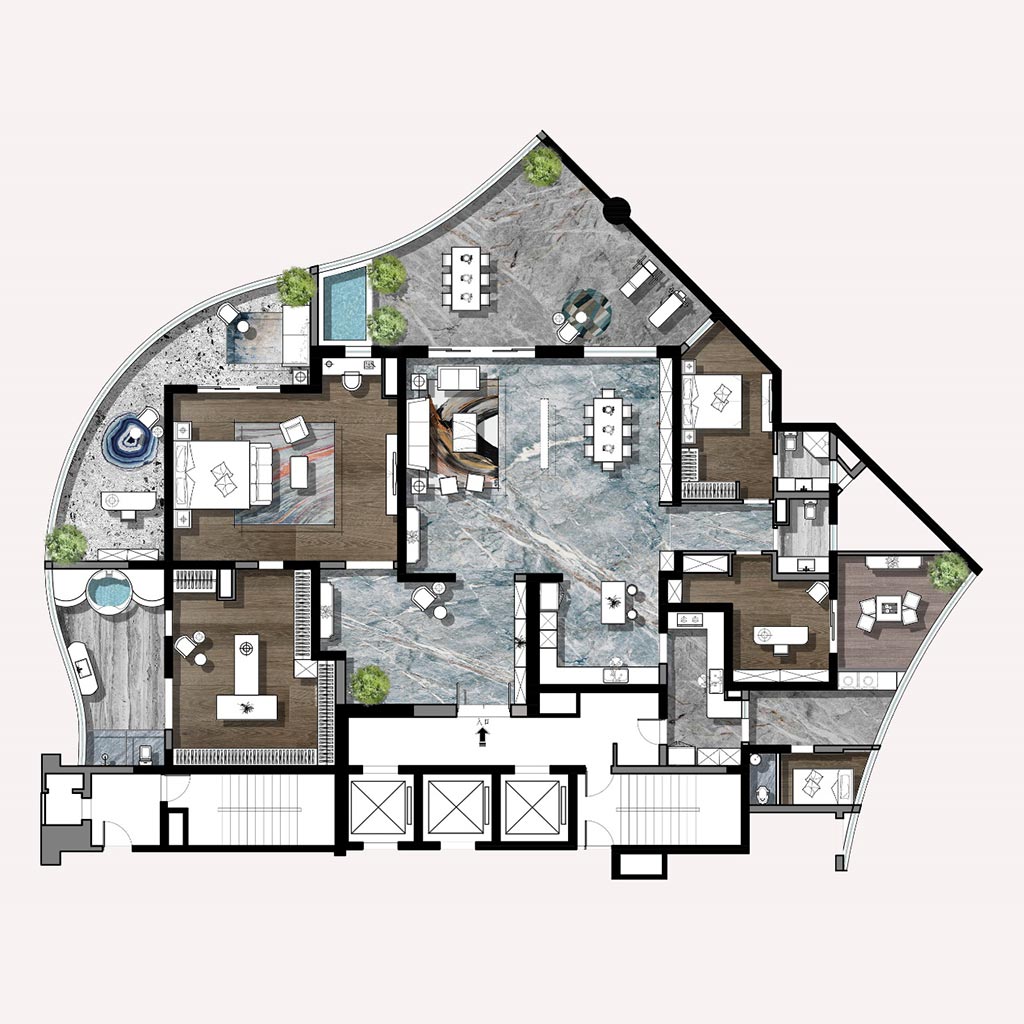 360平普通住宅户型图
