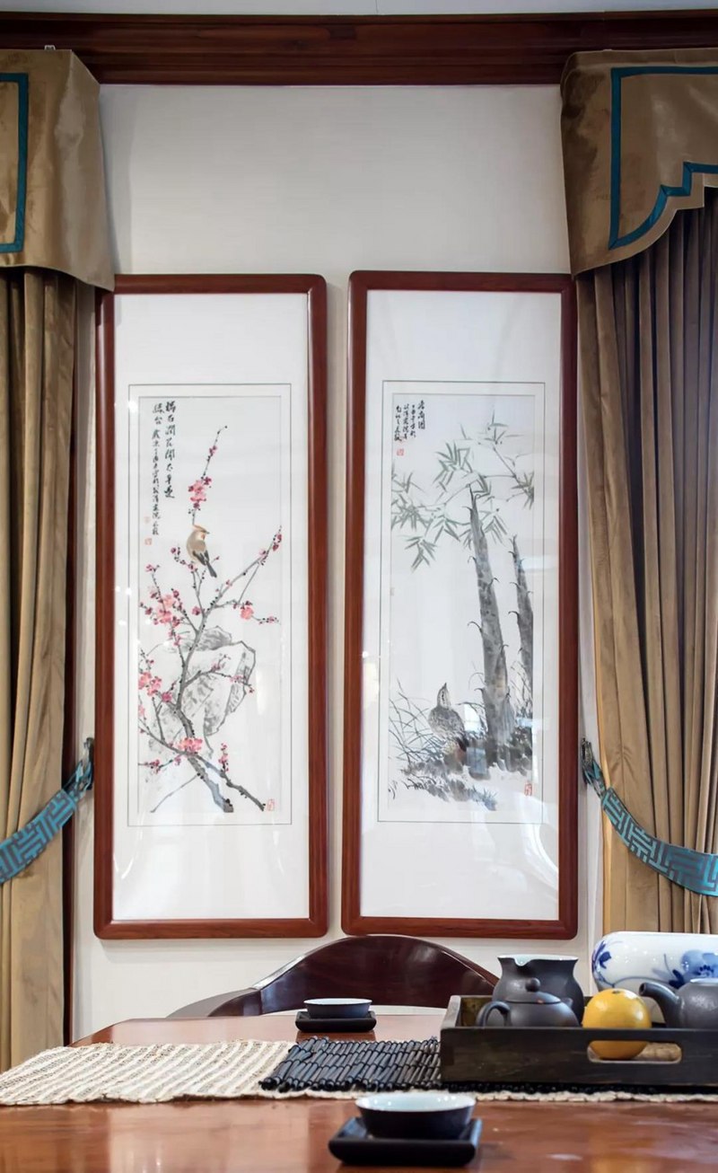 中国院子中式风格背景墙设计案例