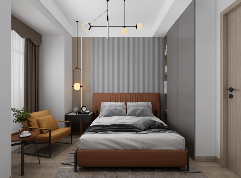 卧室现代简约灰色装修风格