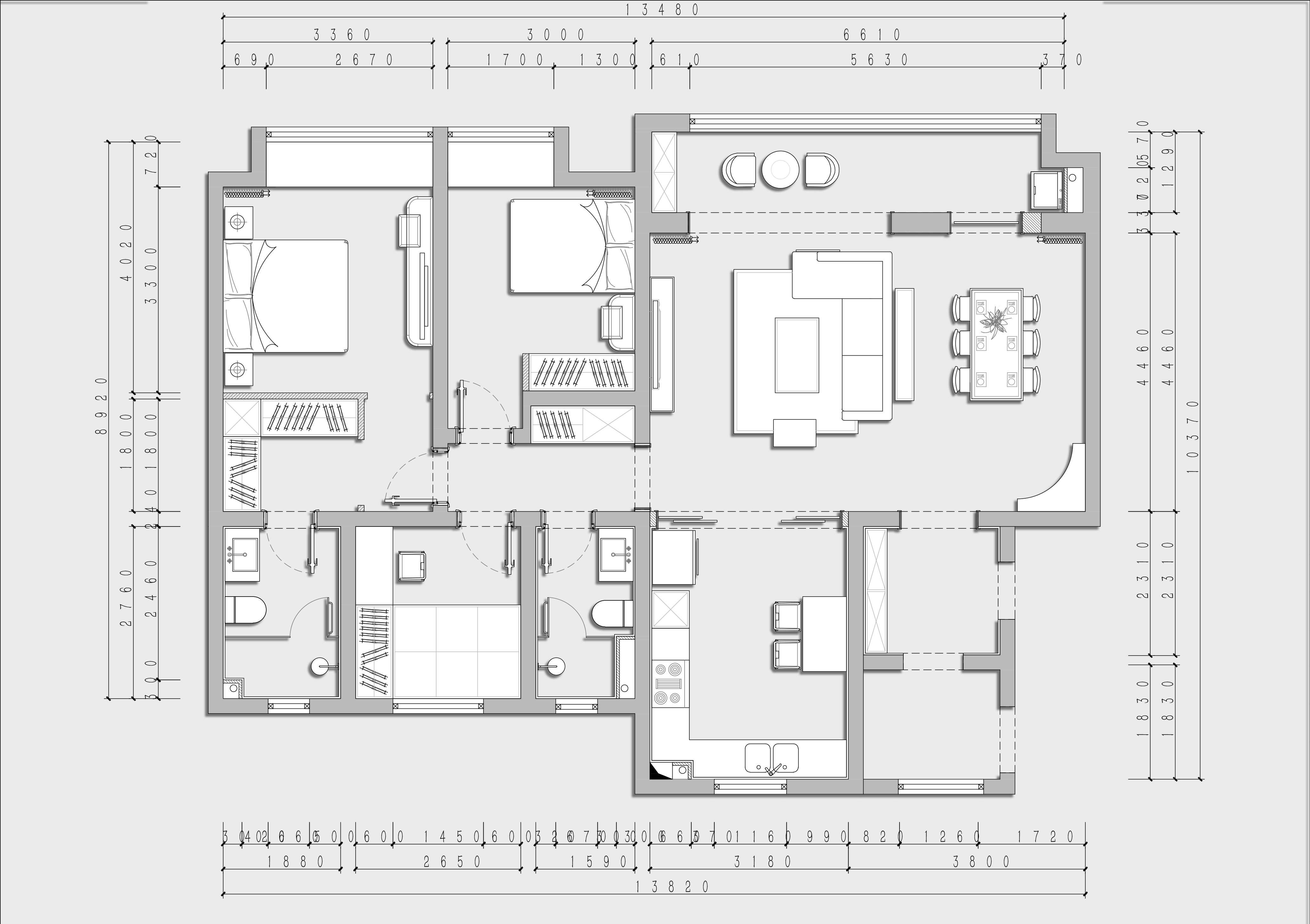 144平普通住宅户型图