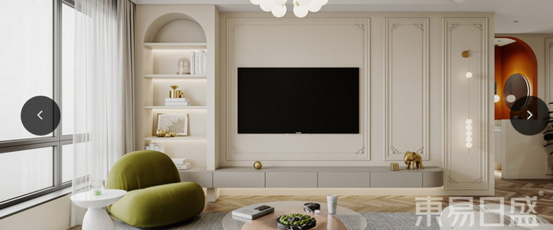 法式电视背景墙效果图