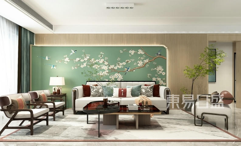 新中式装饰效果图赏析，在家也能享受山水美景
