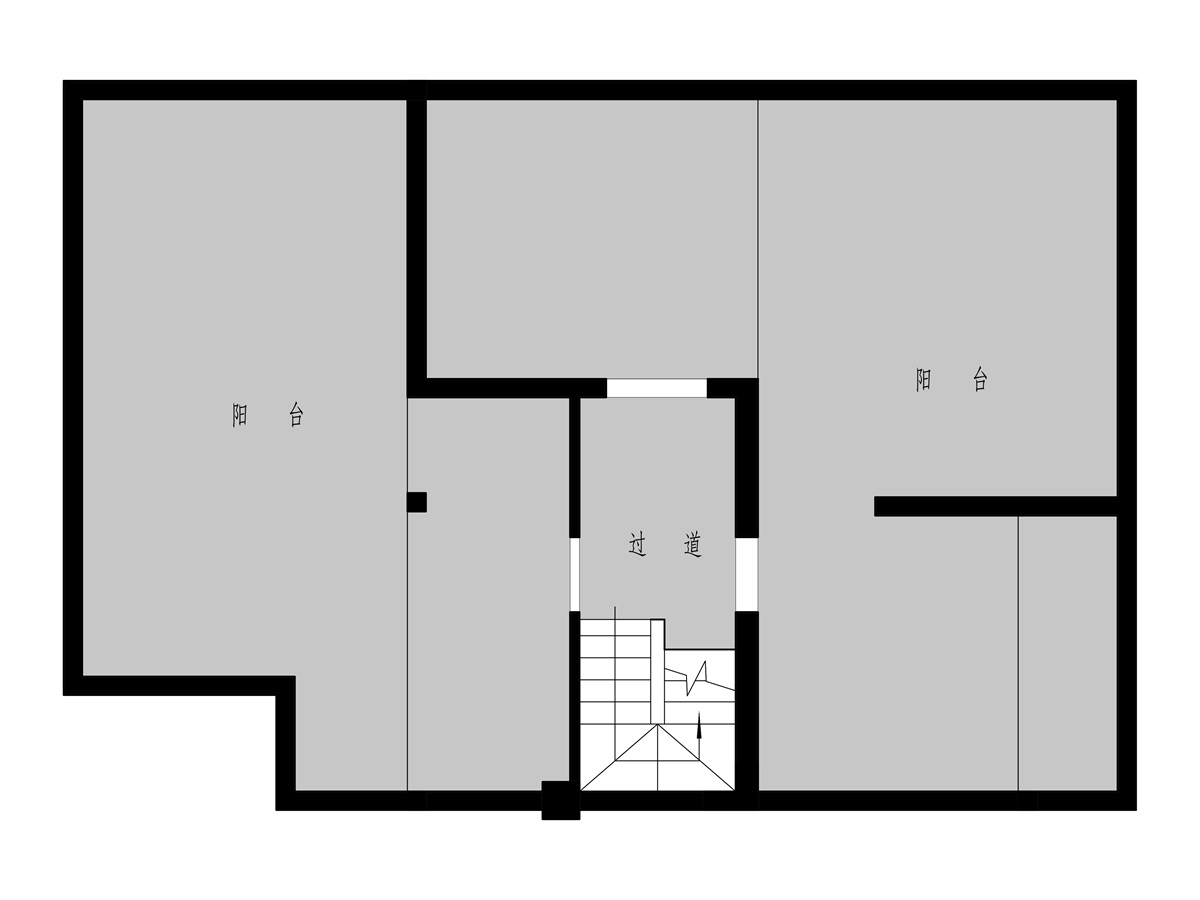 252平三居室户型图