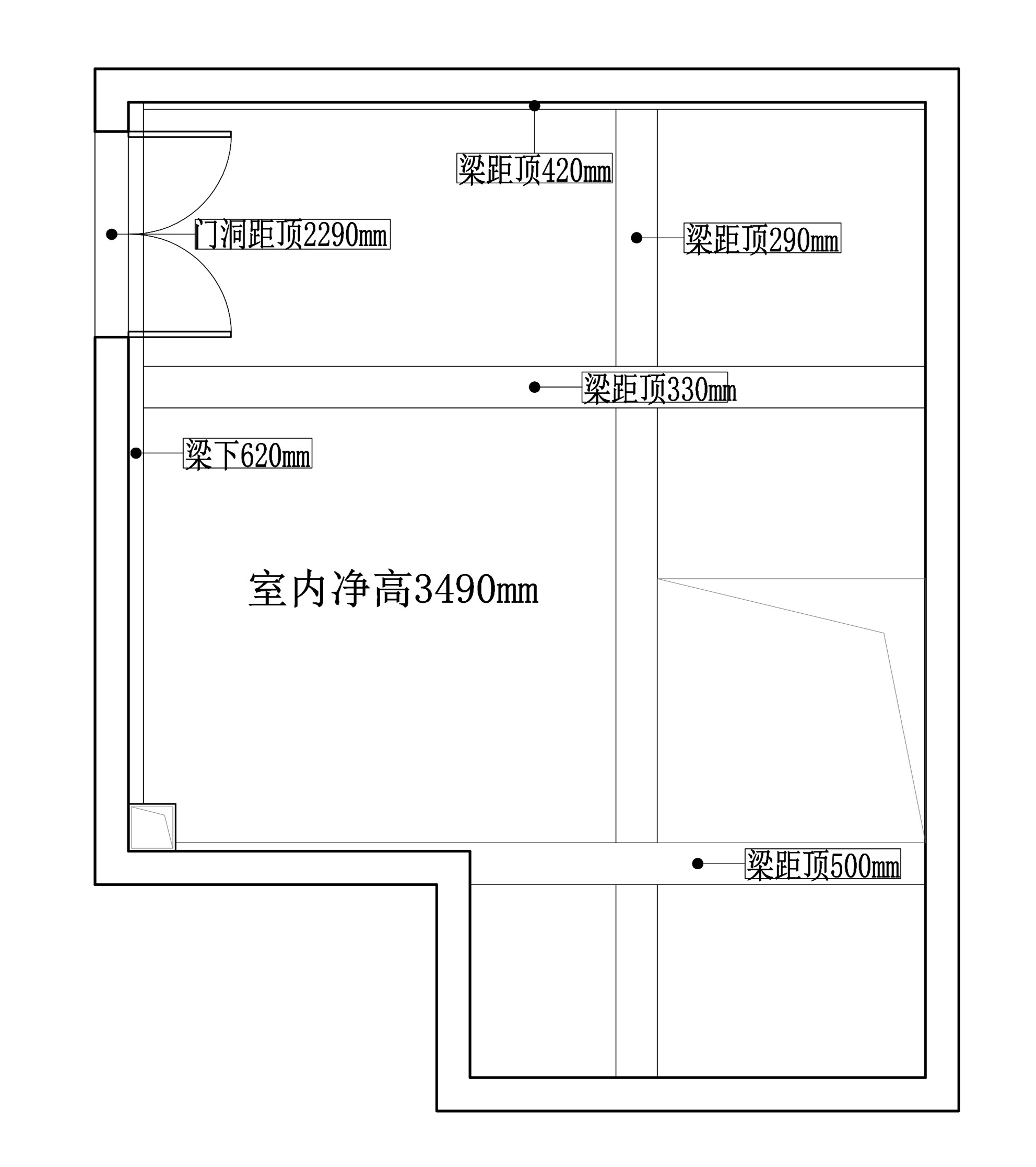 248平三居室户型图