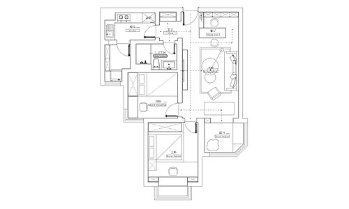 恒大绿洲 97平米两居室装修 北欧风格装修效果图装修设计理念